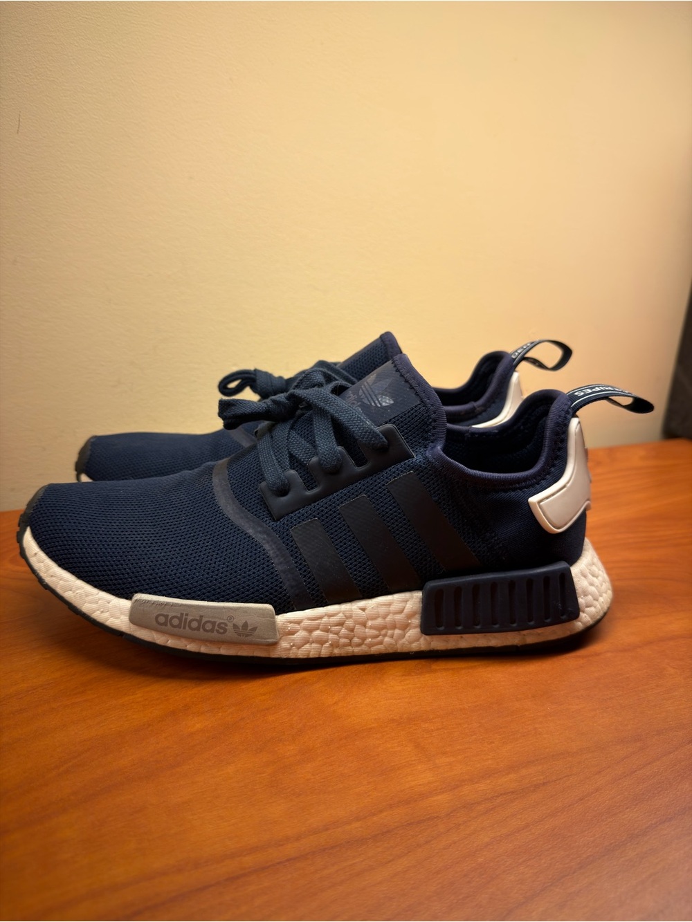 adidas mens NMD R1 Navy Blue Casual Sneakers